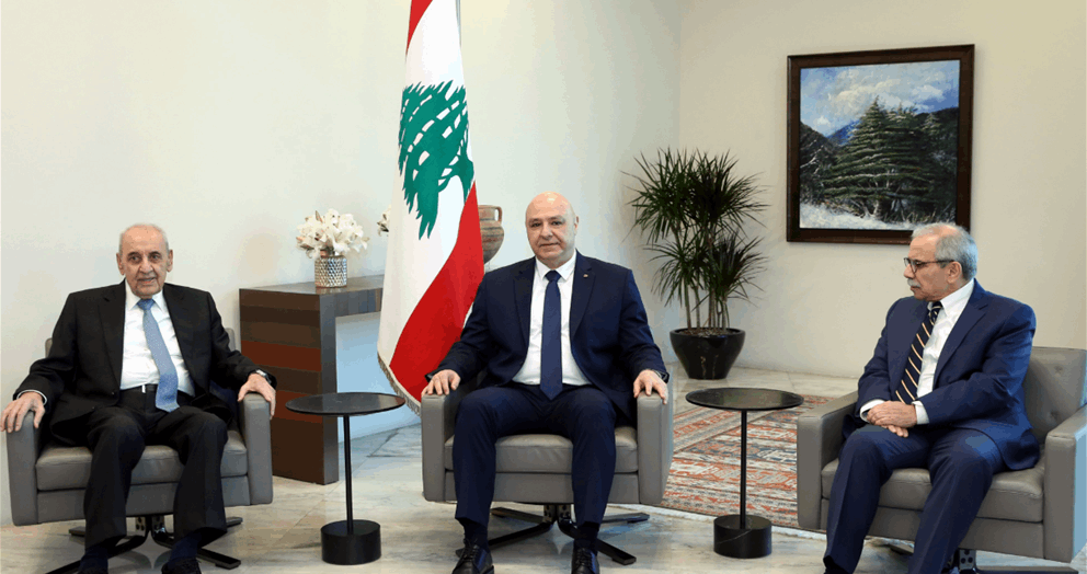 اجتماع استثنائي في قصر بعبدا بين الرؤساء عون وبري وسلام: استمرار الوجود الاسرائيلي في أي شبر من الأراضي اللبنانية “احتلال  والتاكيد على حق لبنان باعتماد كل الوسائل لانسحاب العدو الاسرائيلي