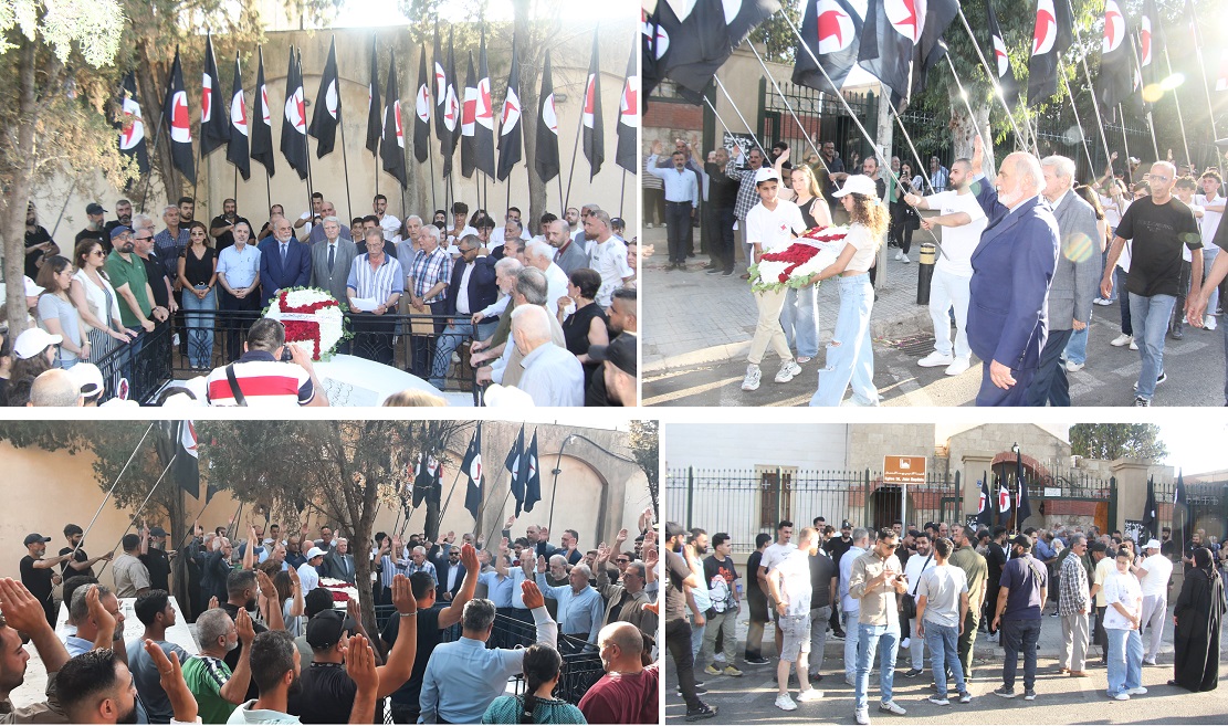 رئيس “القومي” أسعد حردان ووفد مركزي يزور ضريح الزعيم في الذكرى الـ 76 لاستشهاده